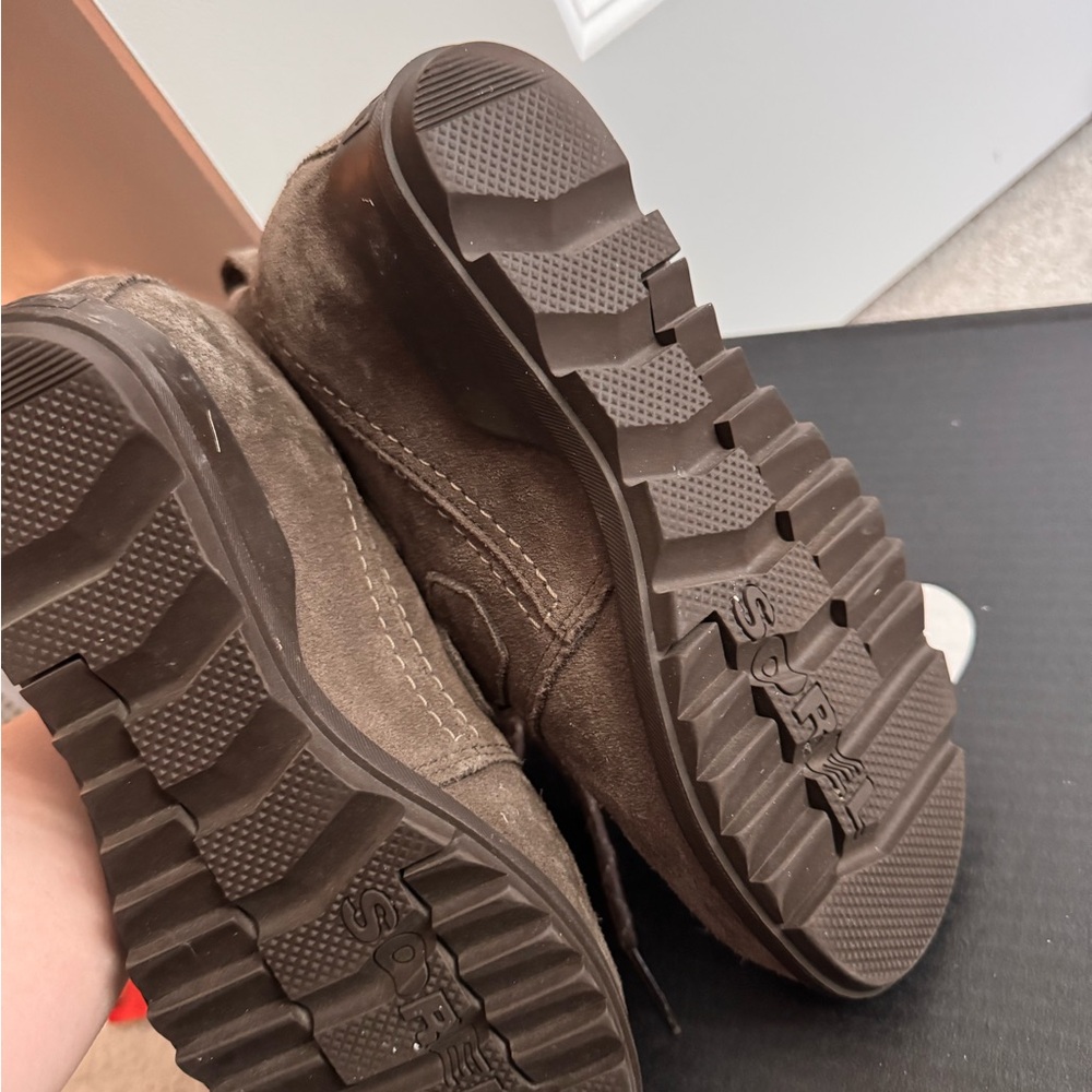 Sorel Dark Brown Suede Lace-Up Boots - Picture 3 of 6